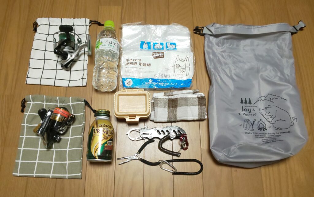 バイクで釣り!持ち物積載方法紹介!