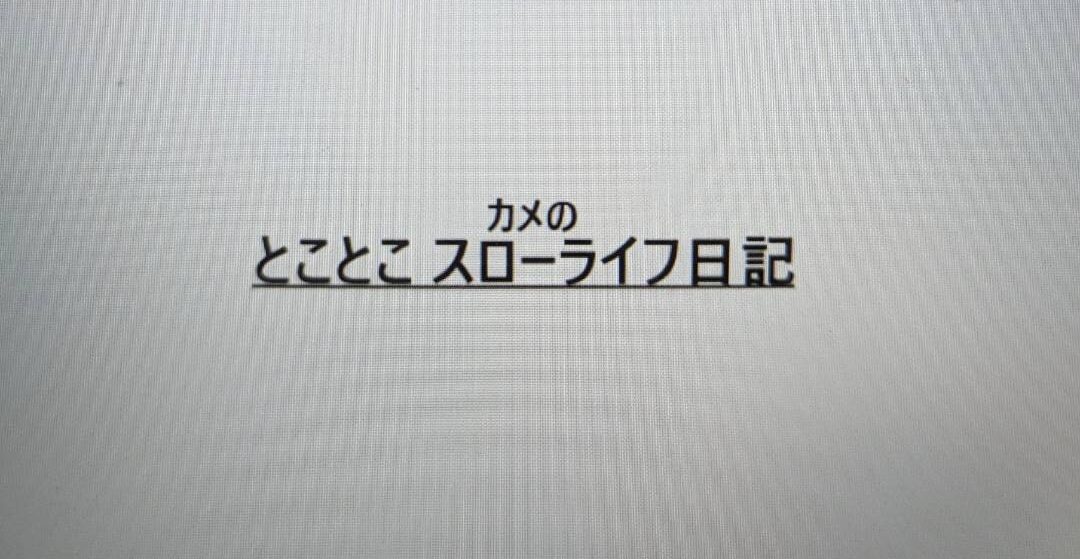 カメのとことこ スローライフ日記